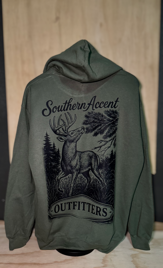 Buck Hoodie| Military Green